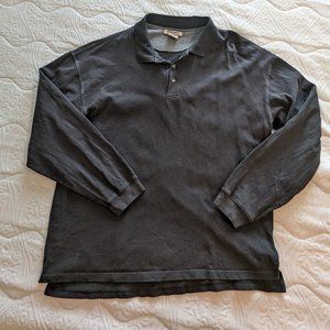 Black long sleeve polo sweatshirt 2XL